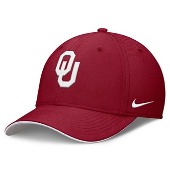 Men's Nike Crimson Oklahoma Sooners 2025 Dugout Coaches Rise Swoosh Performance Flex Hat