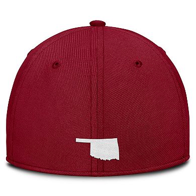 Men's Nike Crimson Oklahoma Sooners 2025 Dugout Coaches Rise Swoosh Performance Flex Hat