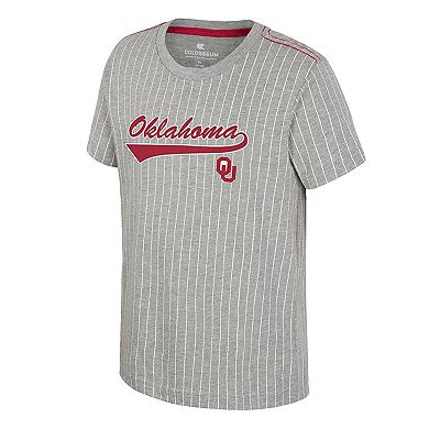 Youth Colosseum Heather Gray Oklahoma Sooners Airball Baseball T-Shirt