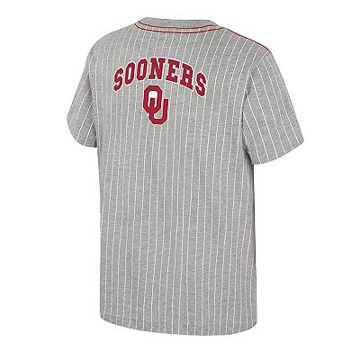 Youth Colosseum Heather Gray Oklahoma Sooners Airball Baseball T-Shirt