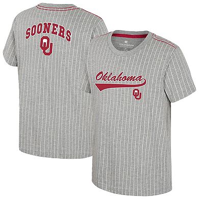 Youth Colosseum Heather Gray Oklahoma Sooners Airball Baseball T-Shirt