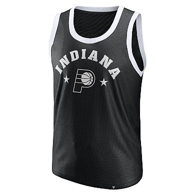 Men's Fanatics Black Indiana Pacers Mesh Tank Top