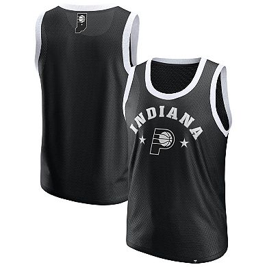 Men's Fanatics Black Indiana Pacers Mesh Tank Top