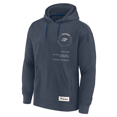 Men's Fanatics Blue Oklahoma City Thunder Future Ground Info Elements Premium Pullover Hoodie