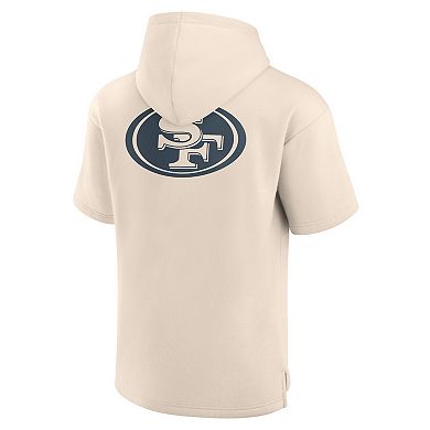 Men's Fanatics Cream San Francisco 49ers Elements Future Ground Lettering Short Sleeve Pullover Hoodie