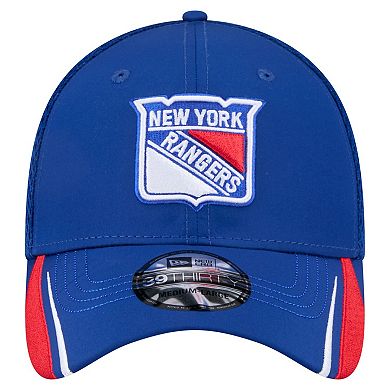 Men's New Era Blue New York Rangers Linear Featherweight 39THIRTY Flex Hat
