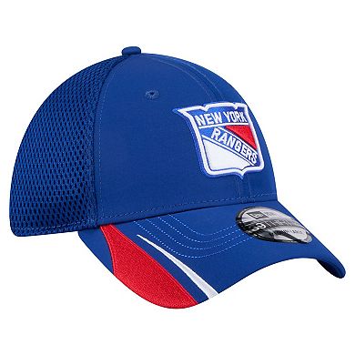 Men's New Era Blue New York Rangers Linear Featherweight 39THIRTY Flex Hat