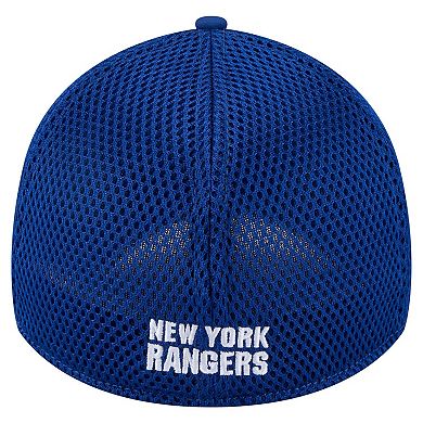 Men's New Era Blue New York Rangers Linear Featherweight 39THIRTY Flex Hat