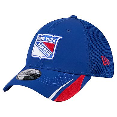 Men's New Era Blue New York Rangers Linear Featherweight 39THIRTY Flex Hat