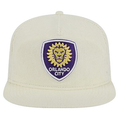 Men's New Era Cream Orlando City SC 2025 Kickoff Snapback Golfer Hat