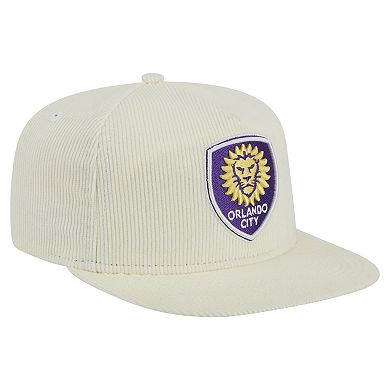 Men's New Era Cream Orlando City SC 2025 Kickoff Snapback Golfer Hat