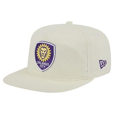 Men's New Era Cream Orlando City SC 2025 Kickoff Snapback Golfer Hat