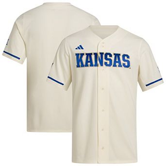 Men's�adidas Cream Kansas Jayhawks Replica Baseball Jersey