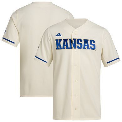 Men's adidas Cream Kansas Jayhawks Replica Baseball Jersey