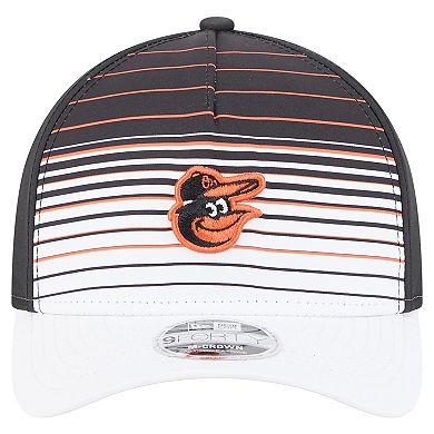 Men's New Era Black Baltimore Orioles Gradient 9FORTY M-Crown Adjustable Hat