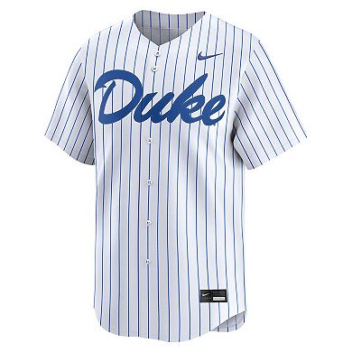 Men's Nike White Duke Blue Devils Home College Limited Baseball Jersey
