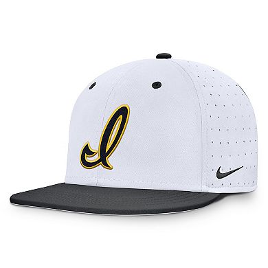 Men's Nike White Iowa Hawkeyes On-Field Dugout True Performance Fitted Hat