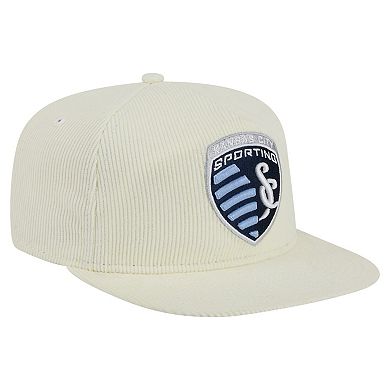 Men's New Era Cream Sporting Kansas City 2025 Kickoff Snapback Golfer Hat