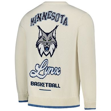 Unisex The Wild Collective Cream Minnesota Lynx Jacquard Pullover Sweater