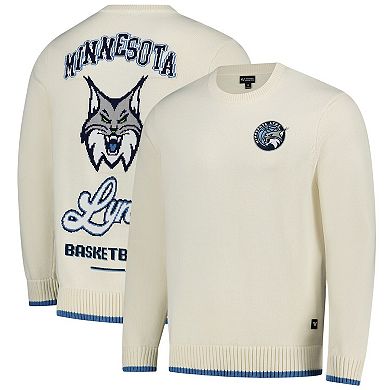 Unisex The Wild Collective Cream Minnesota Lynx Jacquard Pullover Sweater