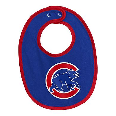 Newborn & Infant Chicago Cubs Tied Up Bodysuit, Bib & Bootie Set