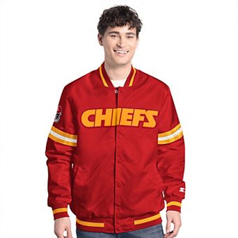 Men's Starter Red Kansas City Chiefs Scout Full-Snap Varsity Jacket