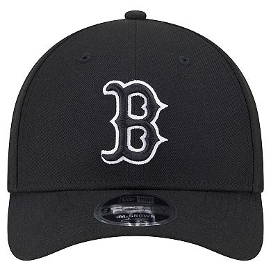 Men's New Era Black Boston Red Sox Player Replica 9FORTY Adjustable Hat