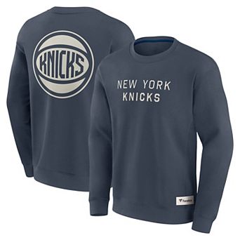 Men's Fanatics Blue New York Knicks Elements Future Ground Lettering Pullover Sweatshirt