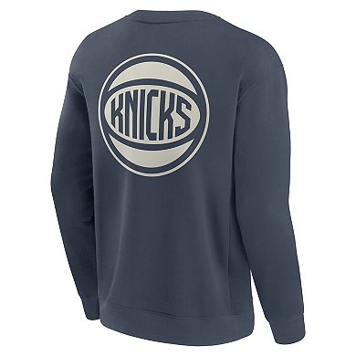 Men's Fanatics Blue New York Knicks Elements Future Ground Lettering Pullover Sweatshirt