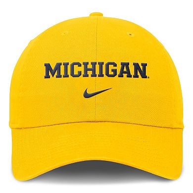 Men's Nike Maize Michigan Wolverines Club Adjustable Hat