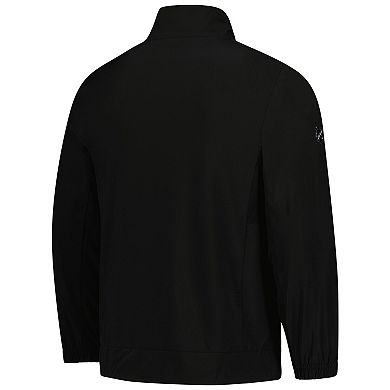 Men's Fanatics Black Calgary Flames Woven Rink Full-Zip Jacket