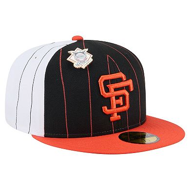 Men's New Era Black San Francisco Giants Pinstripe 59FIFTY Fitted Hat
