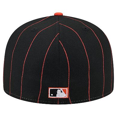 Men's New Era Black San Francisco Giants Pinstripe 59FIFTY Fitted Hat
