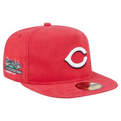 Men's New Era Red Cincinnati Reds Championship Side Flag A-Frame 59FIFTY Fitted Hat
