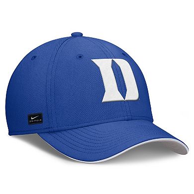 Men's Nike Royal Duke Blue Devils 2025 Dugout Coaches Rise Swoosh Performance Flex Hat
