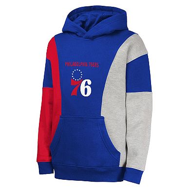 Youth Blue Philadelphia 76ers Ace In the Hole Pullover Hoodie