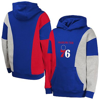 Youth Blue Philadelphia 76ers Ace In the Hole Pullover Hoodie