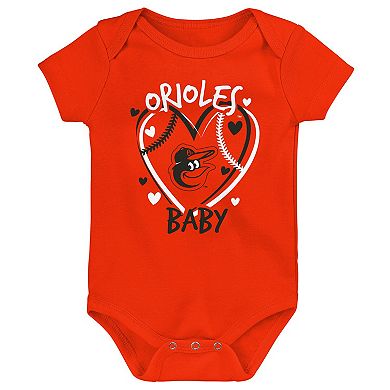 Infant Baltimore Orioles Slide Home Three-Pack Bodysuit Set