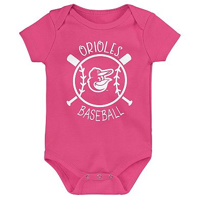 Infant Baltimore Orioles Slide Home Three-Pack Bodysuit Set