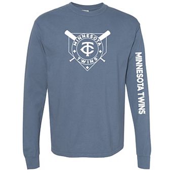 Women's Soft as a Grape Navy Minnesota Twins Pigment Dye Long Sleeve T-Shirt