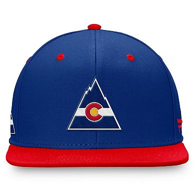 Men's Fanatics Blue/Red CO Rockies Heritage Retro Fitted Hat