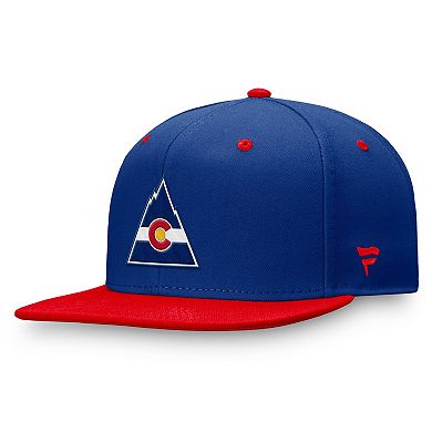 Men's Fanatics Blue/Red CO Rockies Heritage Retro Fitted Hat