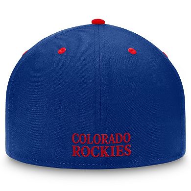 Men's Fanatics Blue/Red CO Rockies Heritage Retro Fitted Hat
