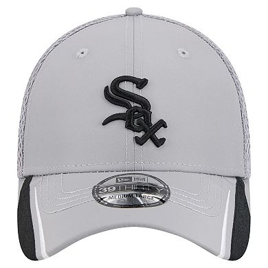 Men's New Era Gray Chicago White Sox Linear 39THIRTY Flex-Fit Hat