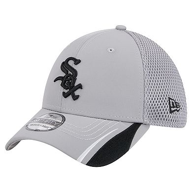 Men's New Era Gray Chicago White Sox Linear 39THIRTY Flex-Fit Hat