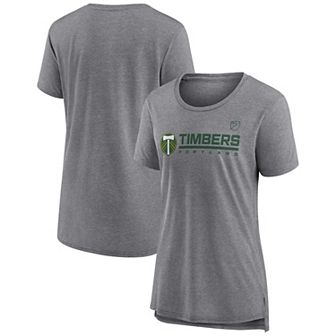 Women's Fanatics Heather Gray Portland Timbers Goalkeeper Tri-Blend T-Shirt