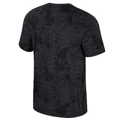 Men's Colosseum Black Iowa Hawkeyes Floral Printed T-Shirt