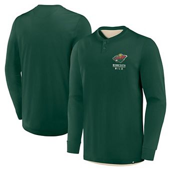Men's Fanatics Green Minnesota Wild Adrenaline Push Long Sleeve T-Shirt