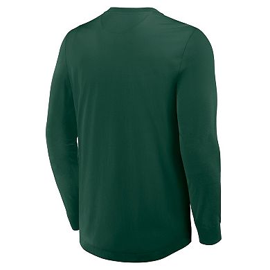 Men's Fanatics Green Minnesota Wild Adrenaline Push Long Sleeve T-Shirt