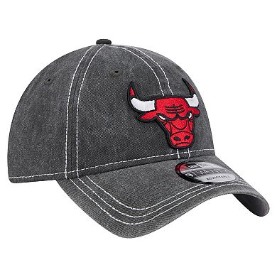 Men's New Era Black Chicago Bulls Pigment Dyed 9TWENTY Adjustable Hat